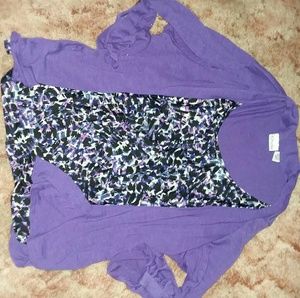 Kim rogers purple cardigan dress shirt 2x